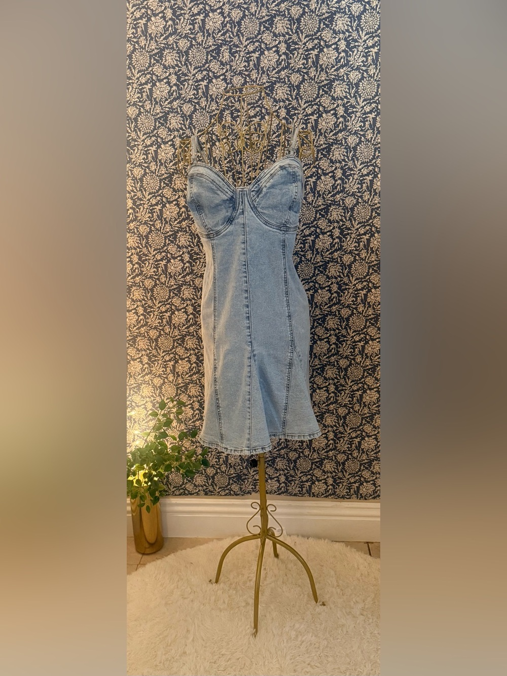 Bar III Light-Wash Denim Mini Dress – Size XXL